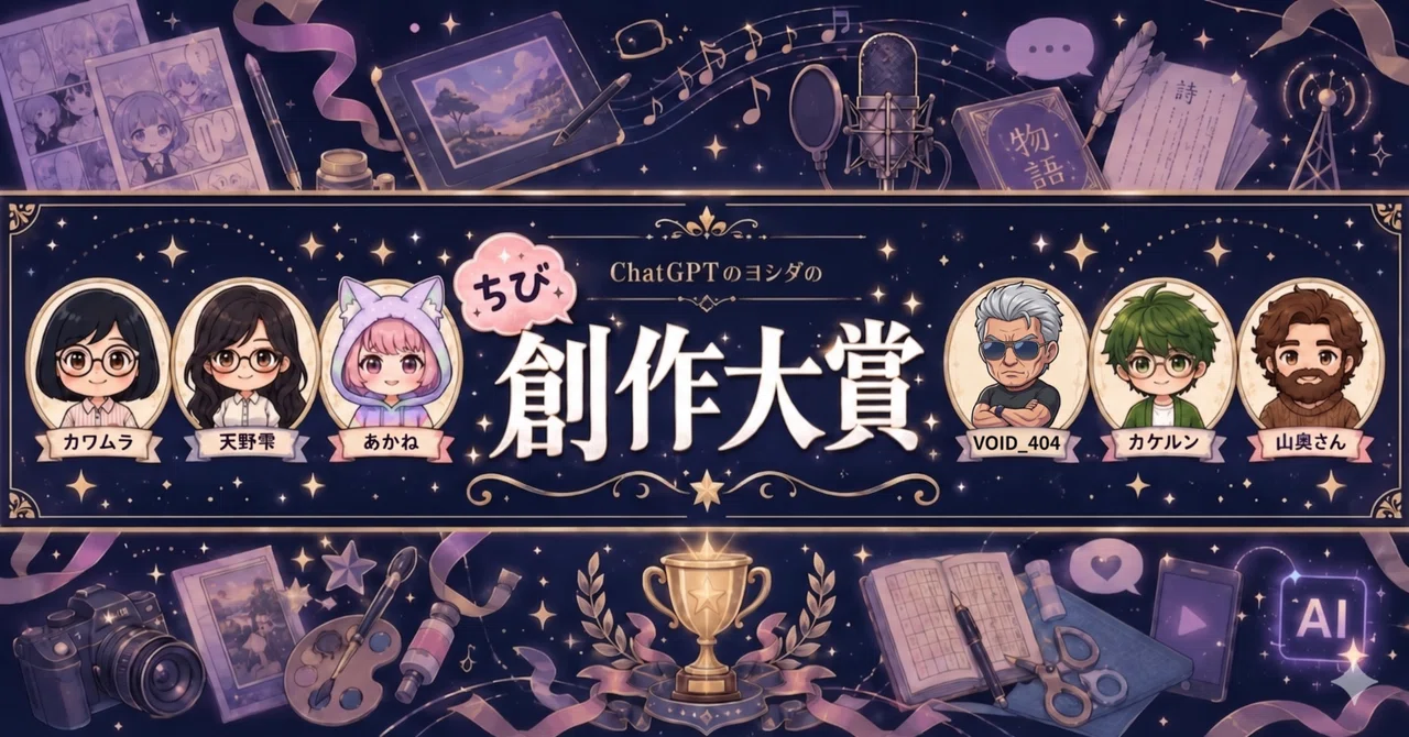 ちび創作大賞開幕！オールジャンルOK　賞金ありイベント マガジン運営者とVOIDさんとPolloAIによる大作戦！ ChatGPTのヨシダ