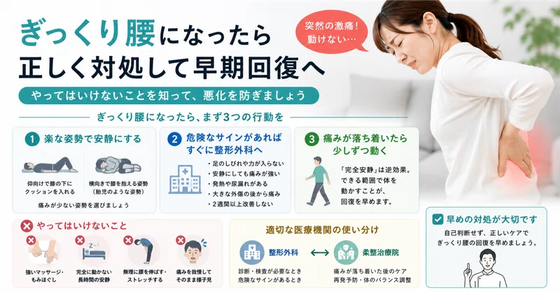 ぎっくり腰になったら何をすればいい？やってはいけないことと正しい対処法を柔道整復師が解説【横浜・磯子区・杉田】