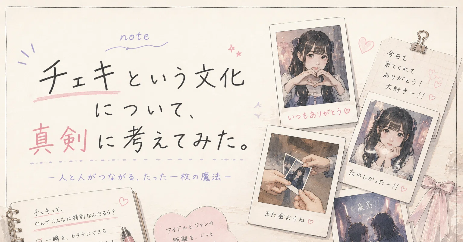 チェキという文化について、真剣に考えてみた。｜レッスントゥミーの