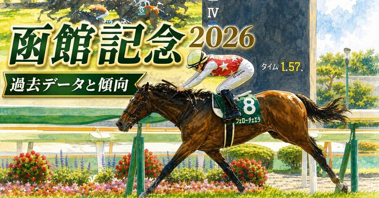 2026/6/28【函館11R】GⅢ函館記念 過去データと傾向・斤量別成績｜なっしー