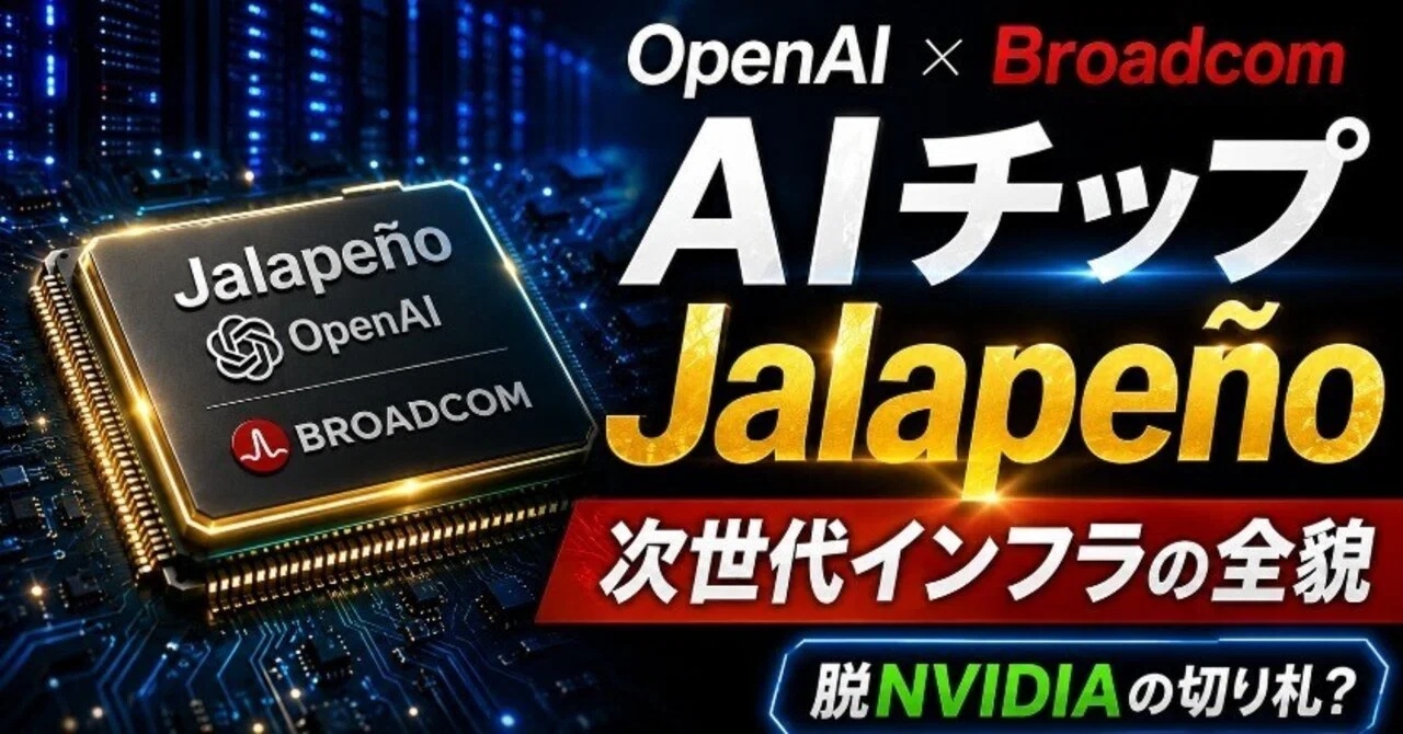 OpenAI × Broadcom 'Jalapeño'──NVIDIA 독점 시대의 종언｜相馬正伸