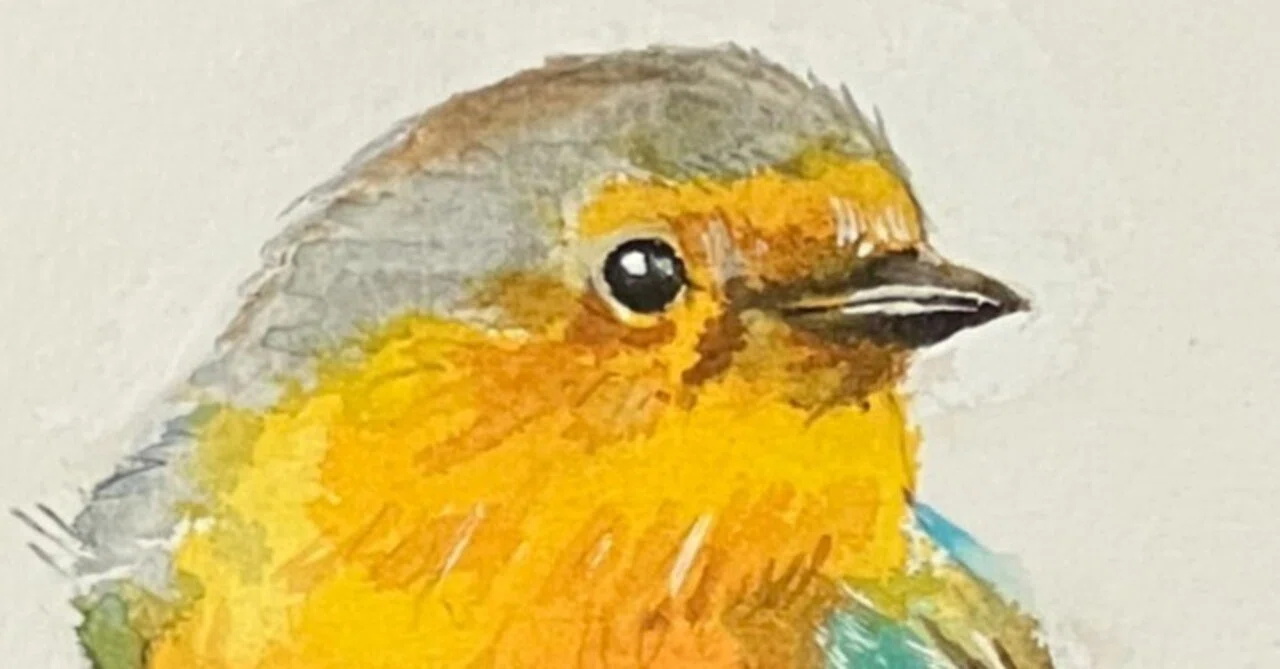 コマドリ／小さな水彩画｜Ijin（維人）