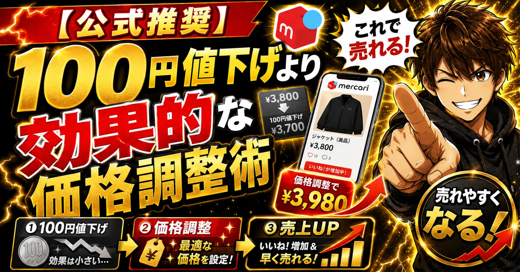 100円値下げしても売れない人はこれ試して。｜メルカク | 副業の先生