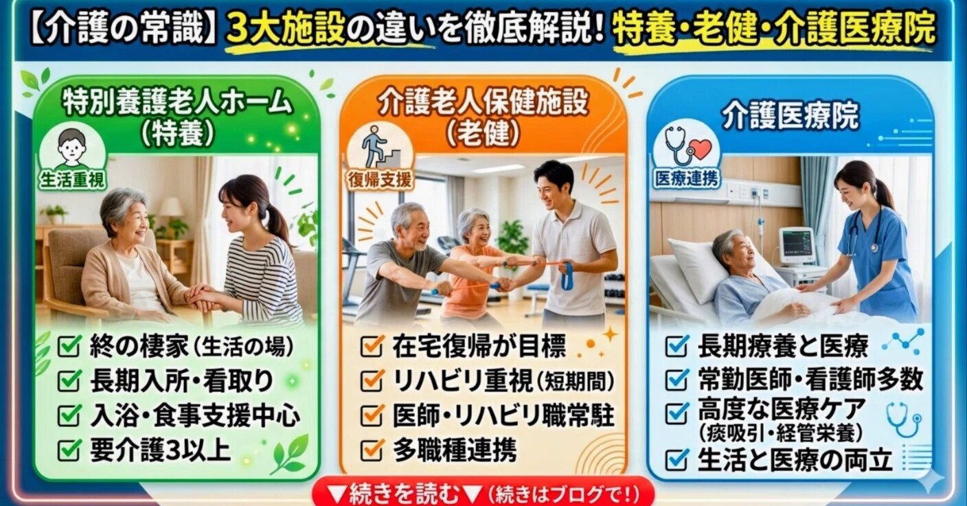 24年目介護福祉士の本音】特養・老健・介護医療院を全制覇して分かった