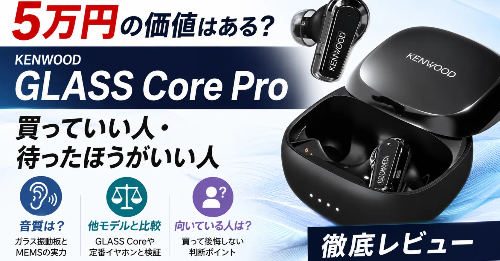 KENWOOD GLASS Core Pro｜Earphones Headphones みみlog