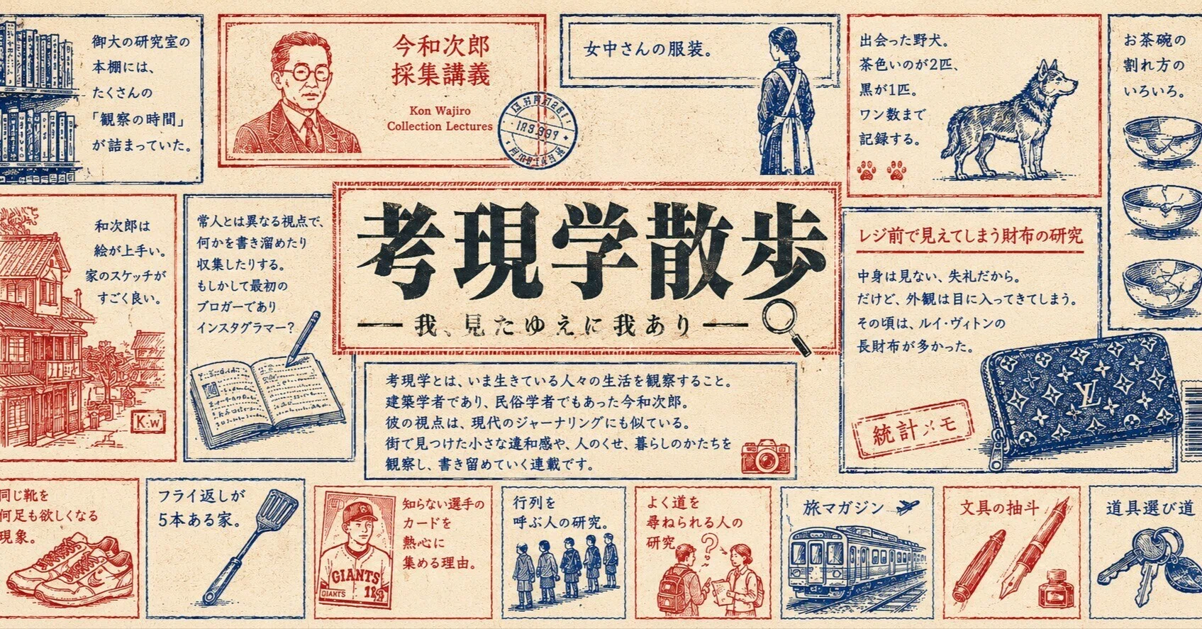考現学散歩 第0回：考現学の始祖「今和次郎」との出会い｜monoswitch