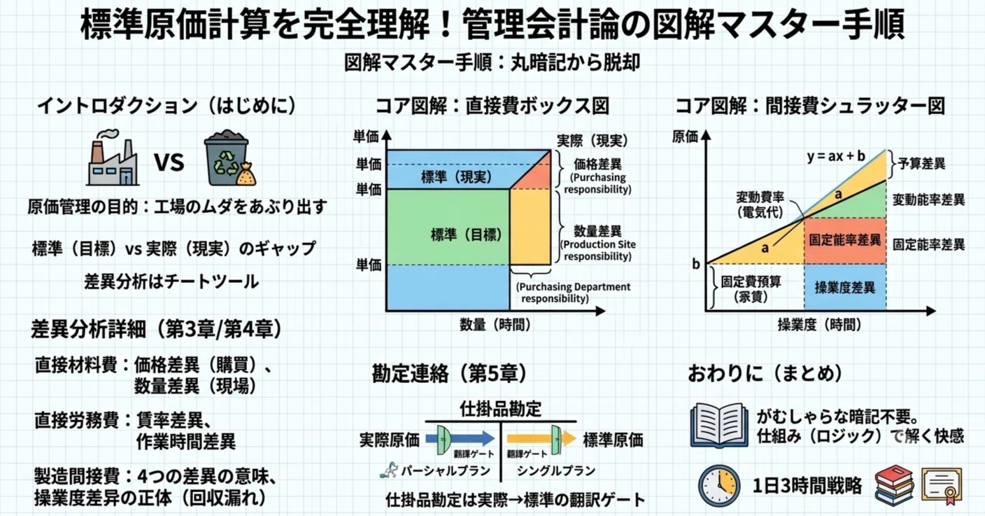 会計理論の構造 標準原価計算を完全理解！管理会計論の図解マスター手順｜マド〜社会人