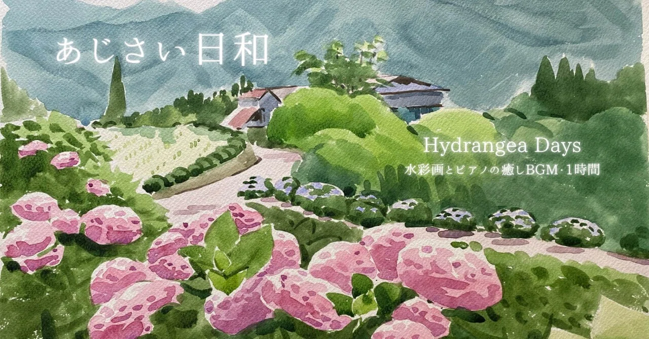 50 Masami Kamizono's Watercolor Paintings: Hydrangea Weather BGM