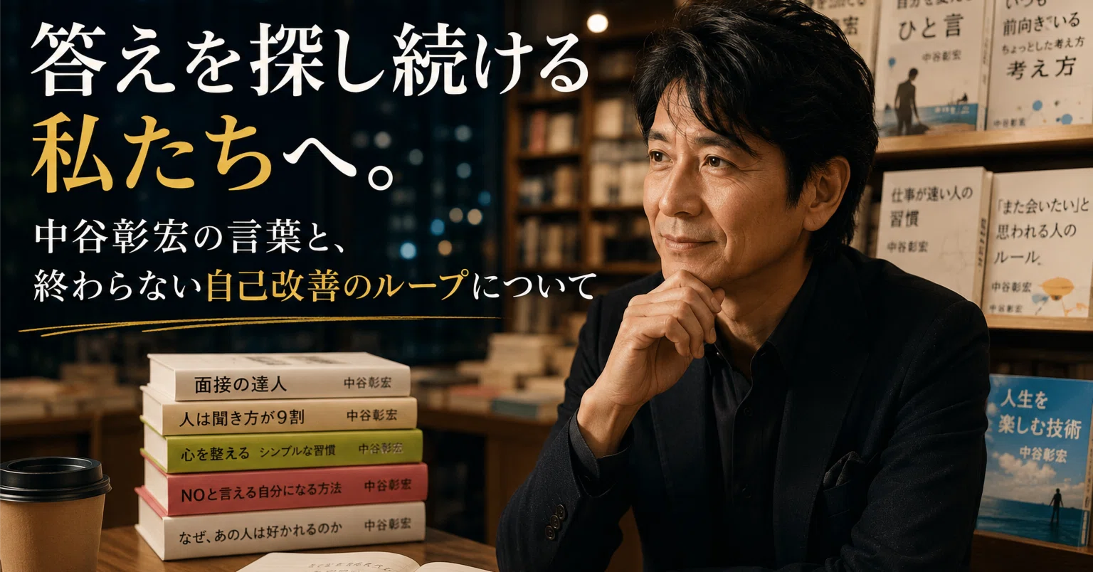 答えを探し続ける私たちへ。中谷彰宏の言葉と、終わらない自己改善の