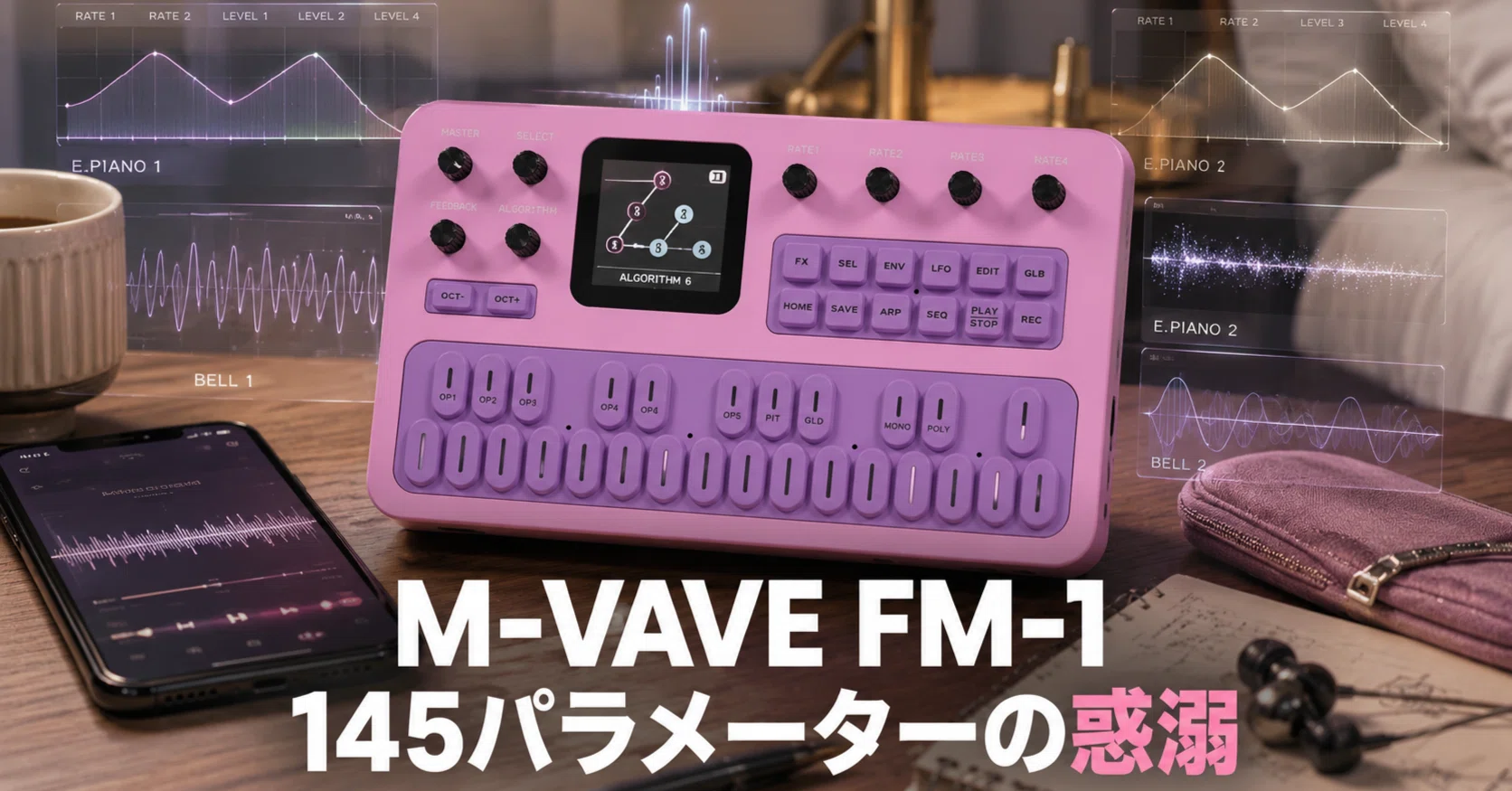 見た目はかわいいが、難解さはリアル。M-VAVE FM-1、145パラメーターの
