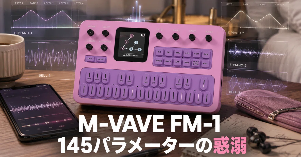 見た目はかわいいが、難解さはリアル。M-VAVE FM-1、145パラメーターの