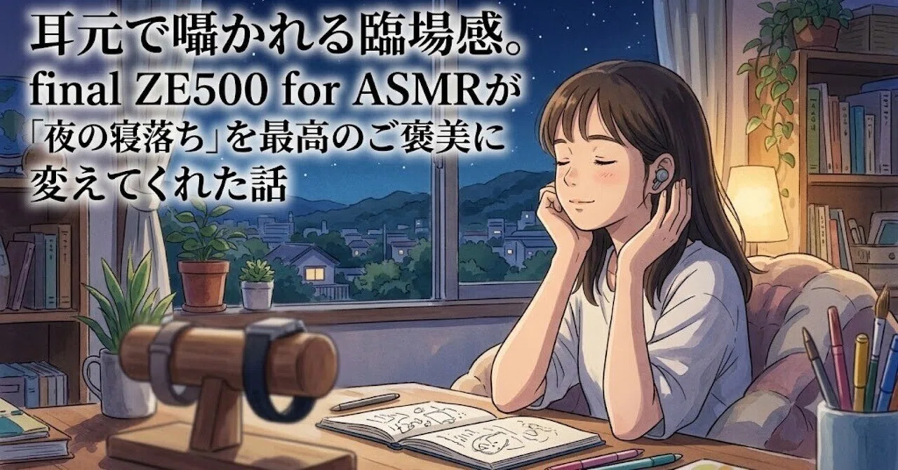 耳元で囁かれる臨場感。final ZE500 for ASMRが「夜の寝落ち」を最高の