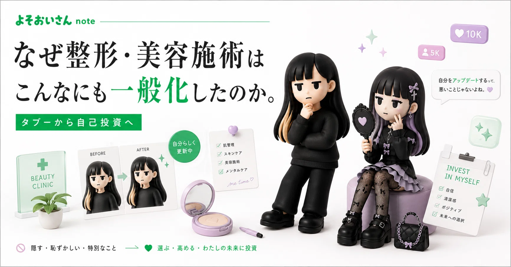 なぜ整形・美容施術はこんなにも一般化したのか。｜よそおいさん