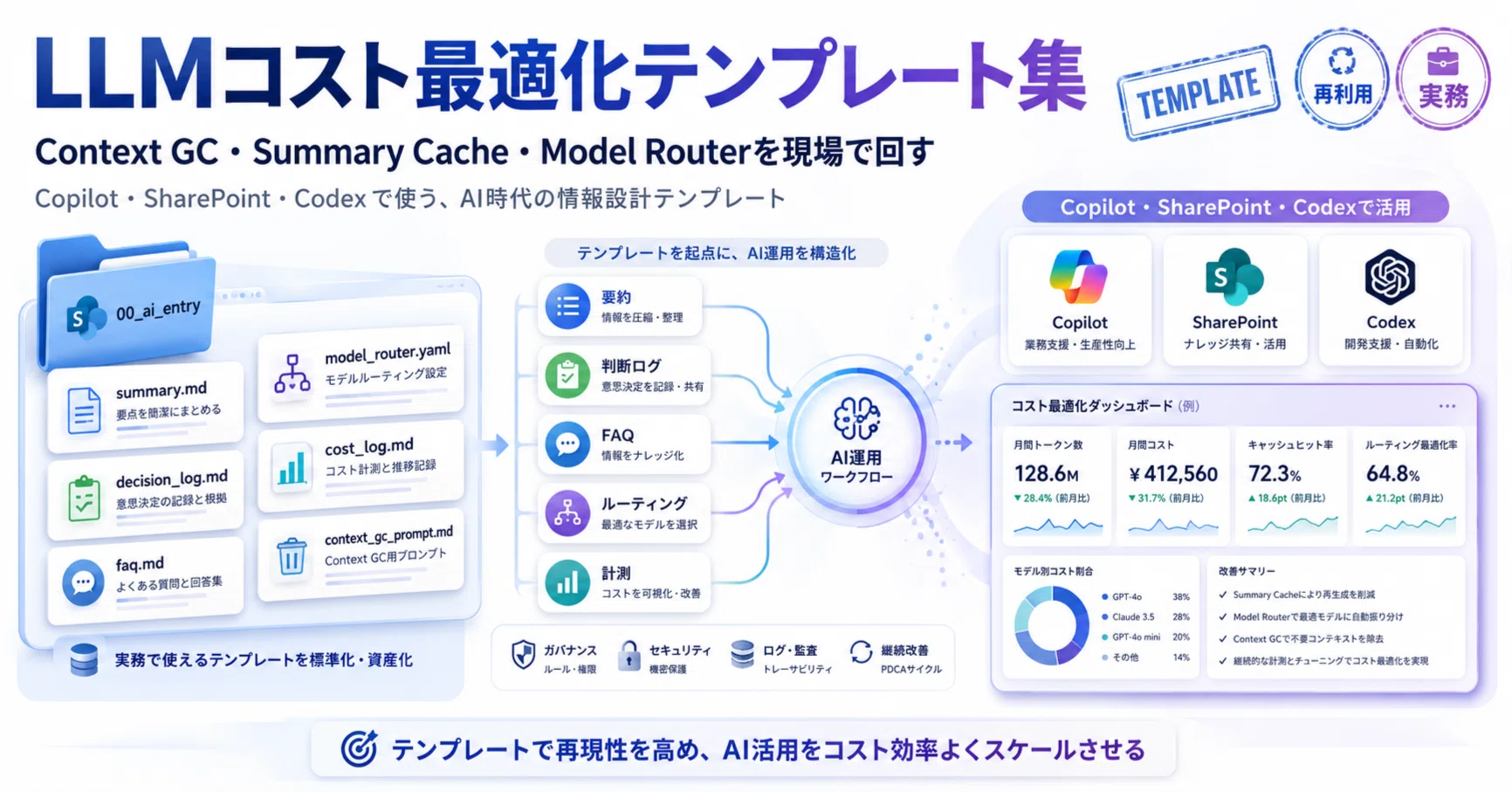 こむ　リクエスト3点 LLMコスト最適化テンプレート集｜hirokaji