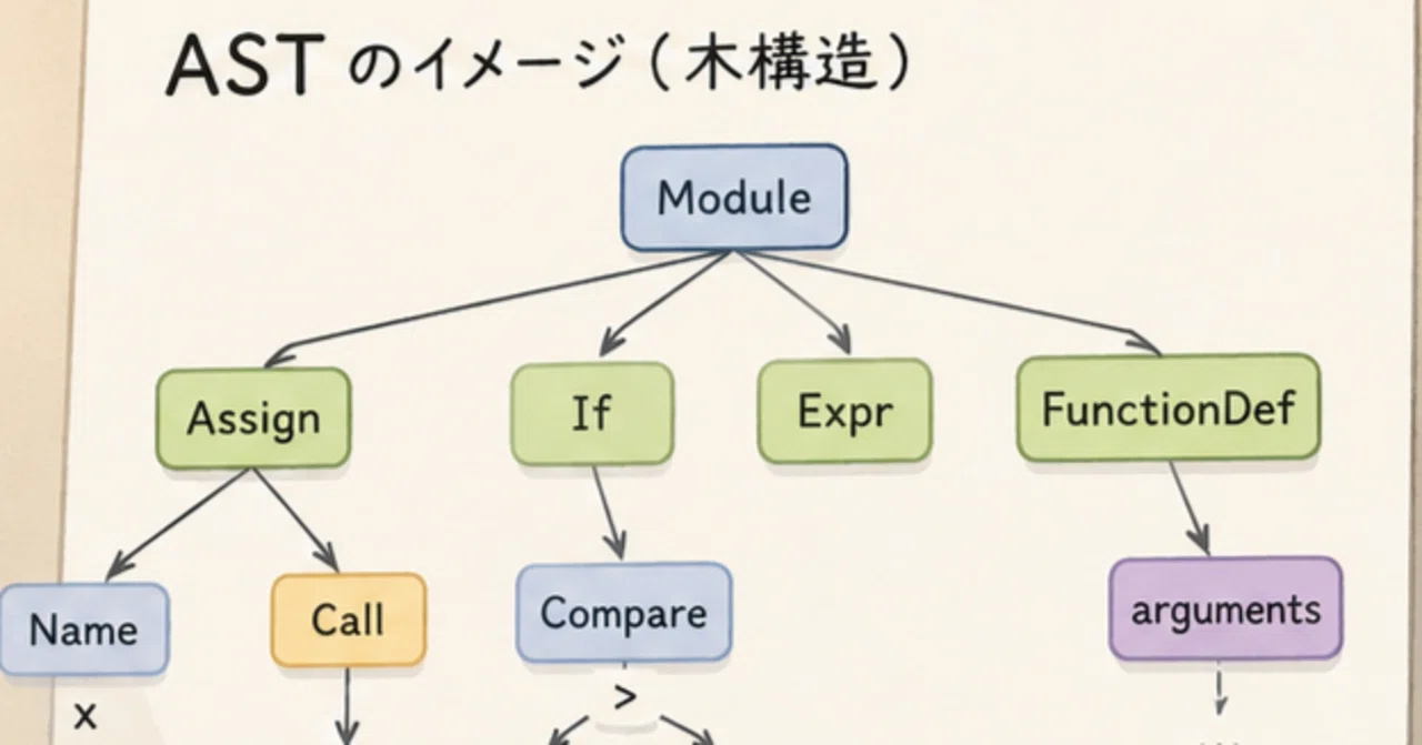 Python ASTライブラリが返しているオブジェクトって何なんだろう？｜思考の痕跡