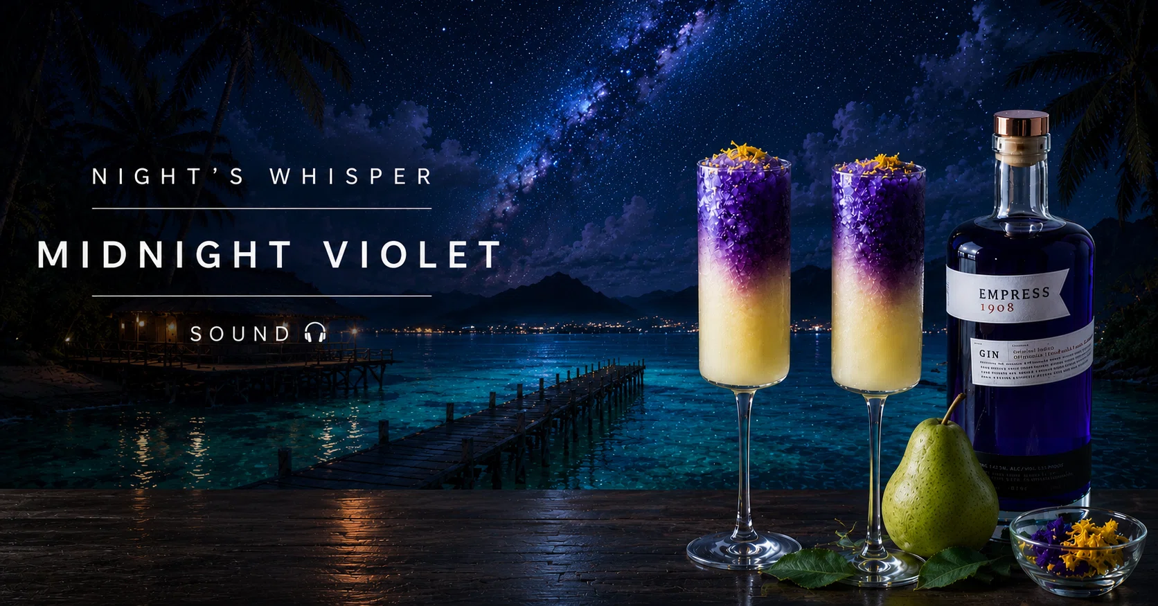 ー 夜の余白 ー COCKTAIL × SOUND 🎧 Midnight Viole🍸｜トム｜パン屋
