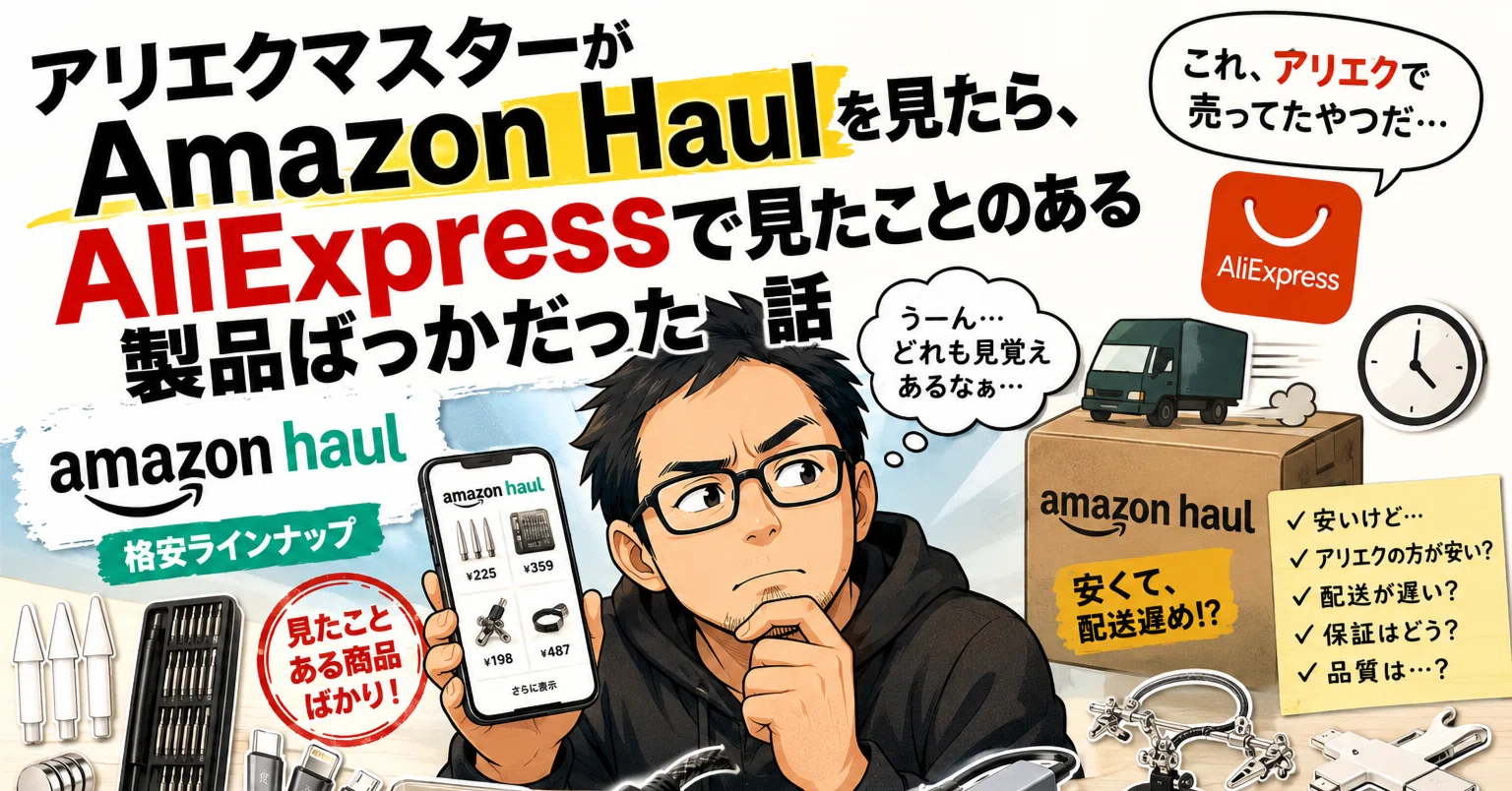 アリエクマスターがAmazon Haulを見たら、AliExpressで見たことのある
