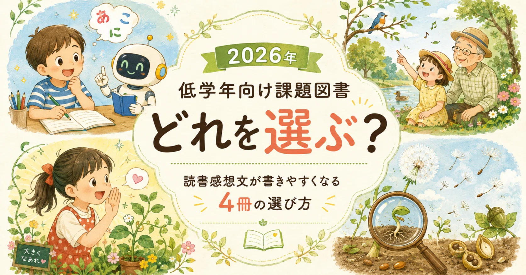 2026年の低学年向け課題図書、どれを選ぶ？読書感想文が書きやすくなる