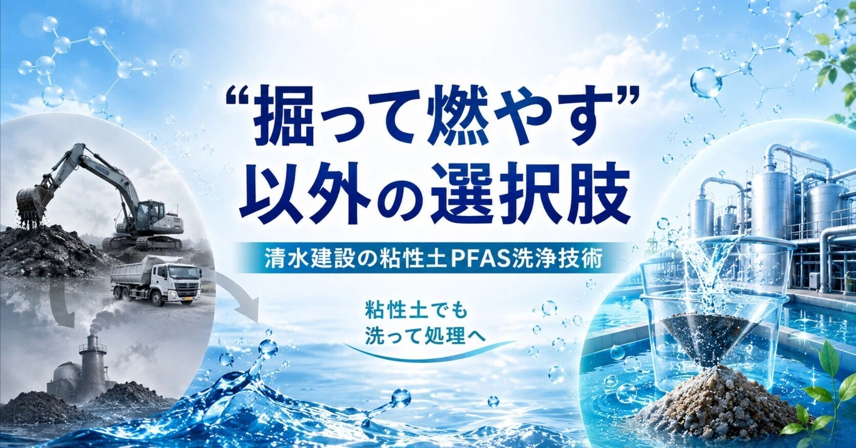 掘って燃やす」以外の選択肢が増えるかもしれない｜清水建設｜PFAS