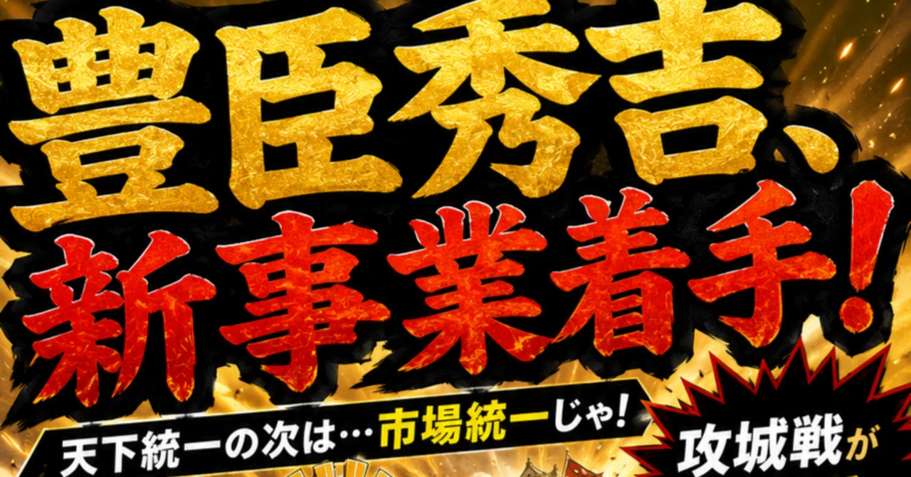 豊臣秀吉、新事業着手｜Funny athletics Club