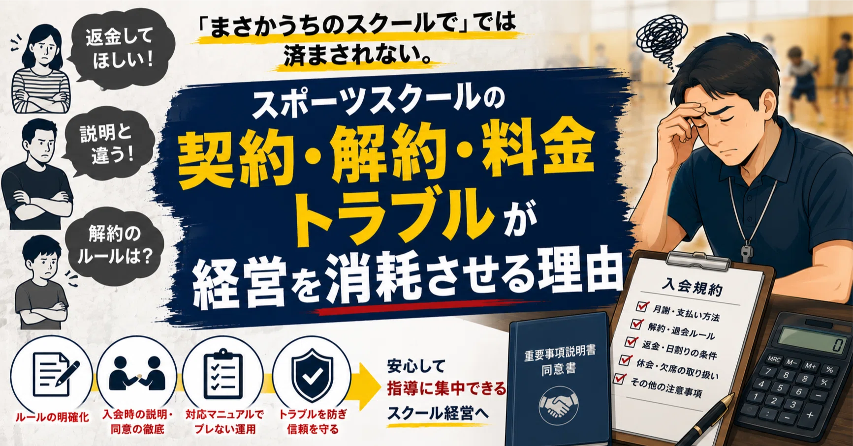 返金してほしい」「説明と違う」——保護者からのクレームにどう向き合う
