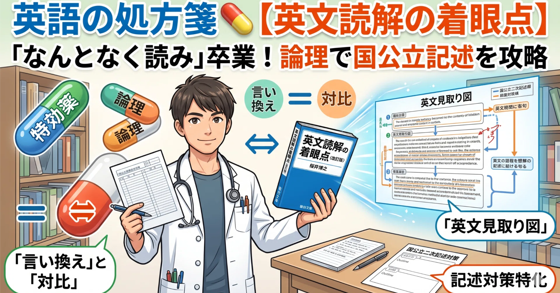 英語の処方箋】【英文読解の着眼点〈改訂版〉】「なんとなく読み」は