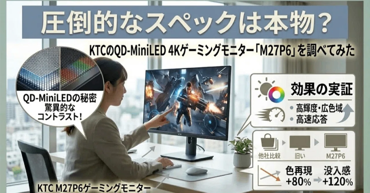 圧倒的なスペックは本物？KTCのQD-MiniLED 4Kゲーミングモニター