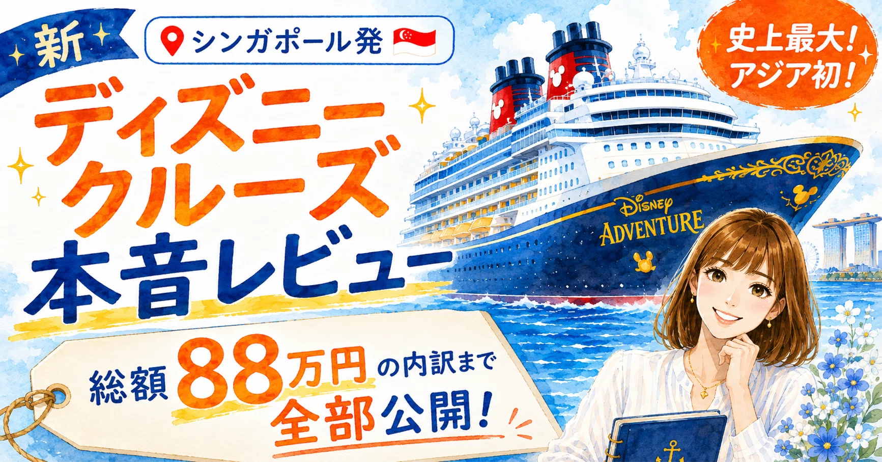 新ディズニークルーズ、本音レビュー｜良かった点・課題点と“総額88万
