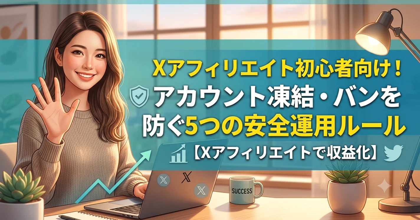 Xアフィリエイト初心者向け！アカウント凍結・バンを防ぐ5つの安全運用