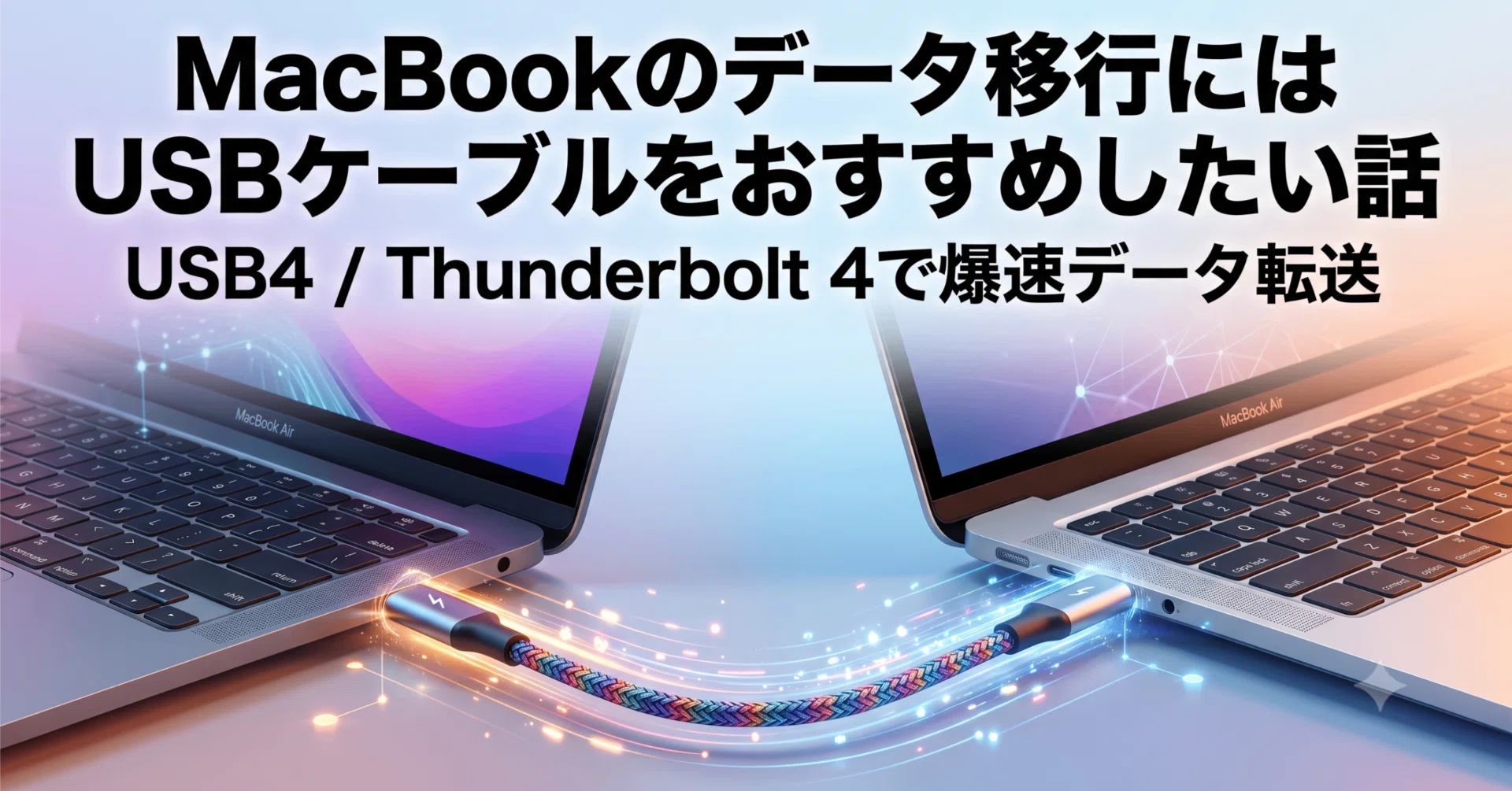 MacBookのデータ移行にはUSBケーブルをおすすめしたい話｜ゆめ