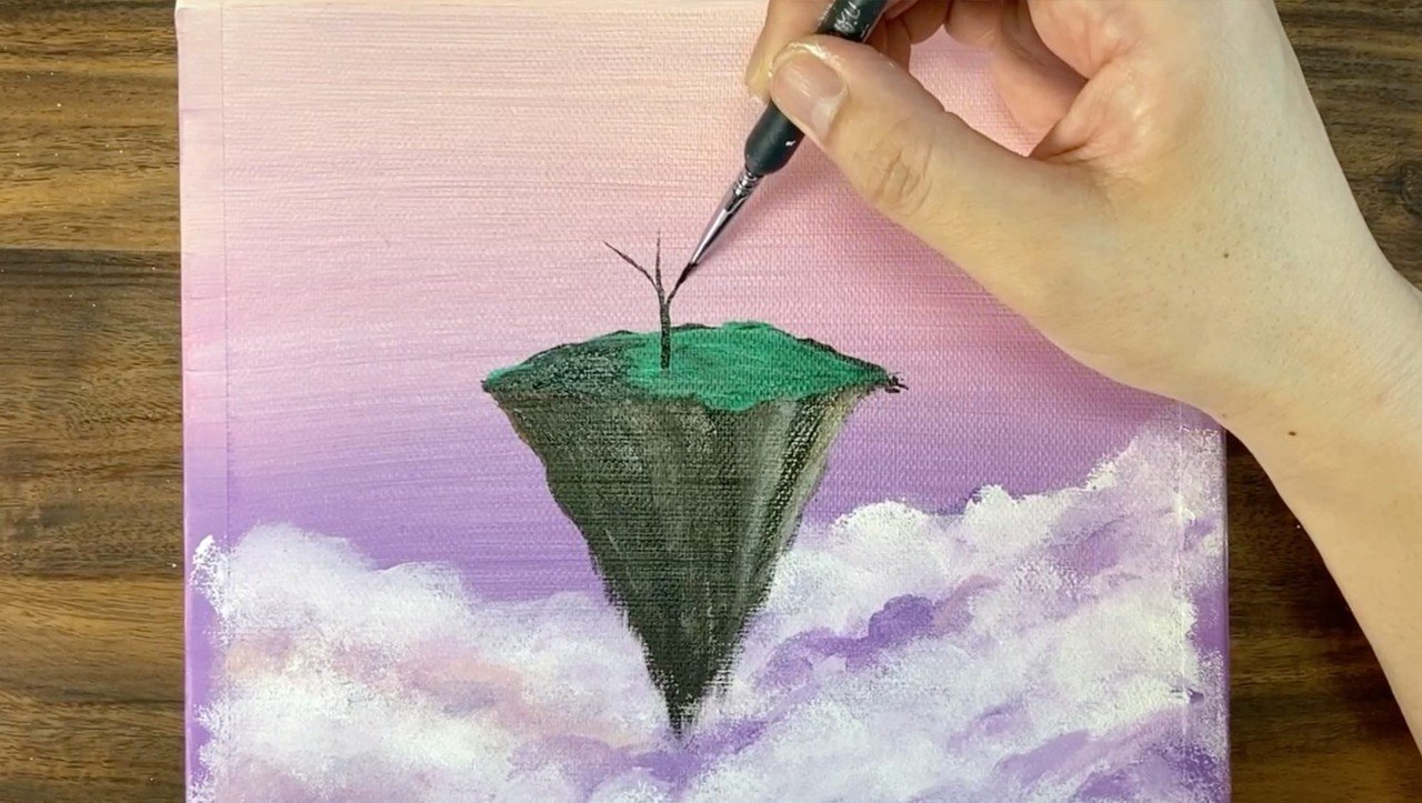 アクリル絵の具を使用した 空に浮かぶ島 の描き方 初心者が簡単に絵を描く方法 Junya Art Note アクリル絵の具を使用した 空に浮かぶ島 の描き方 初心者が簡単に絵を描く方法 Junya Art Note