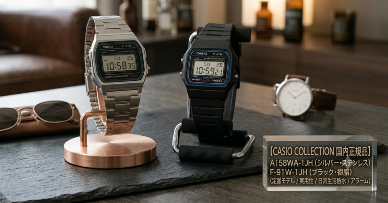 チープカシオ徹底比較】メタルが放つレトロモダン「A158WA-1JH」か