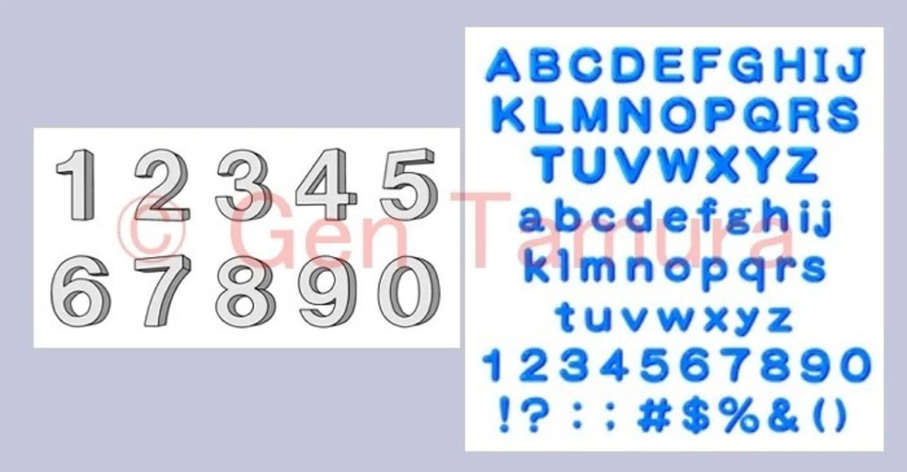 ストックイラスト 数字 アルファベット ゲンさん Note