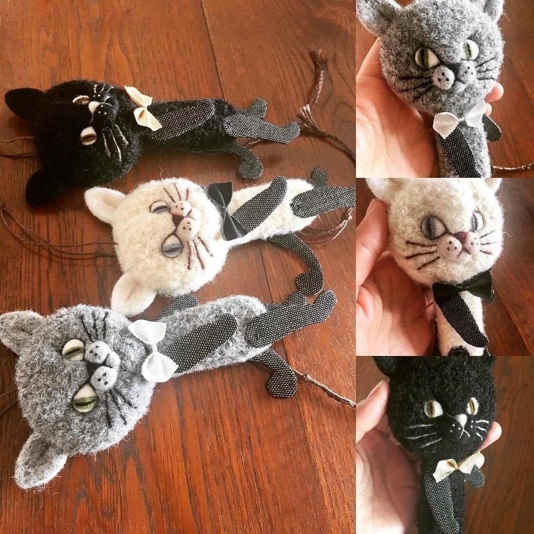 2022年秋冬新作 はんぺん 羊毛フェルト猫 おもちゃ/人形 - pezocar.com.br