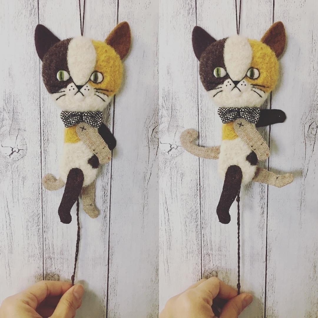 羊毛フェルト 作家 ハンドメイド アートドール 創作人形 猫 羊毛フェルト 作家 ハンドメイド アートドール 創作人形 猫 - メルカリ