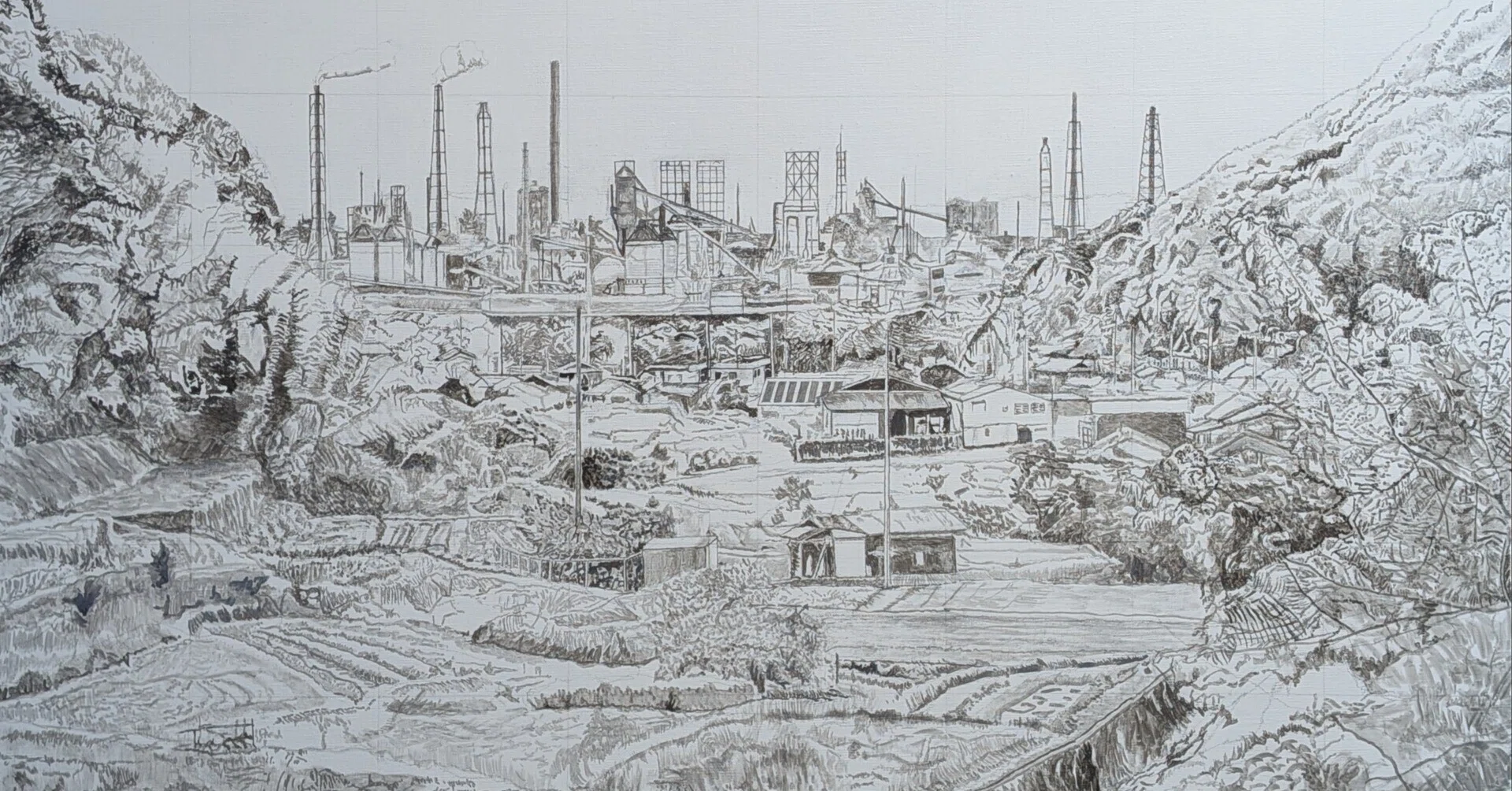 「選ばれた者」油絵　油彩画　モノクロ画 Step28】「交錯」油彩画｜瑞島 魁祐（みずしま かいゆう）
