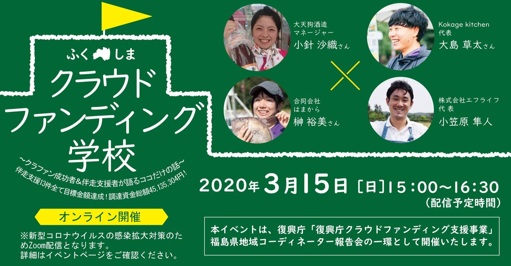 イベント開催 伴走支援13件全て目標金額達成 調達資金総額4 500万円超 ふくしまクラウドファンディング学校 クラファン成功者 伴走支援者が語るココだけの話 F Life エフライフ Note