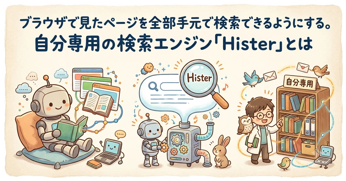 ブラウザで見たページを全部手元で検索できるようにする。自分専用の