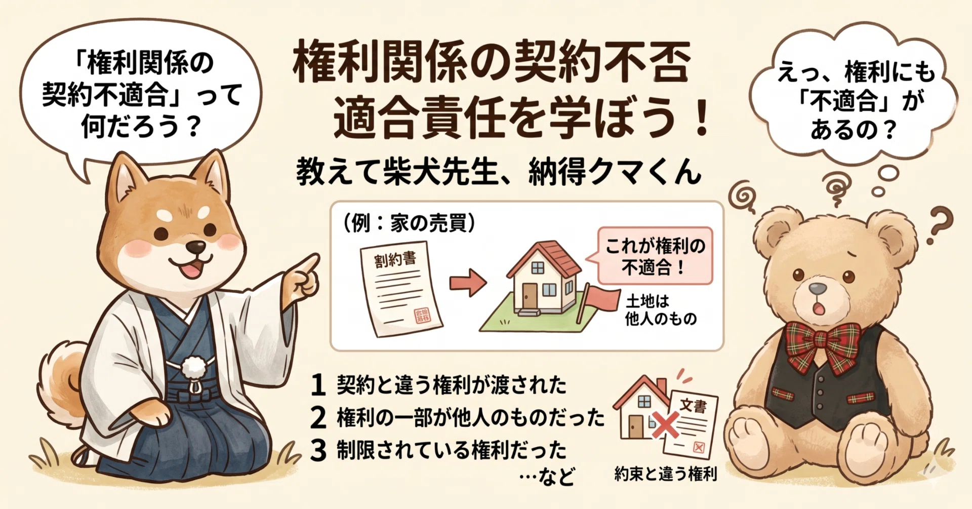 宅建】契約不適合責任｜4つの手段と1年ルールを完全整理【令和8年度