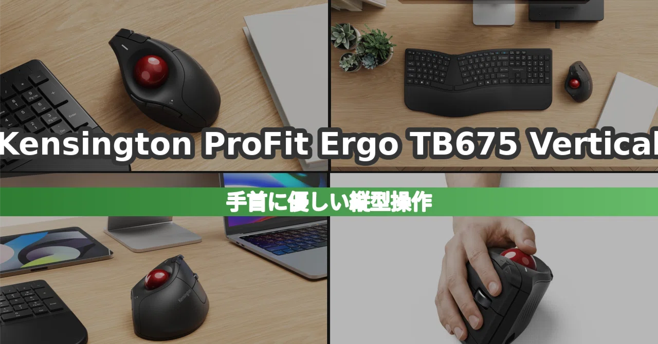 Kensington ProFit Ergo TB675 Vertical｜手首がつらい人のための60°縦