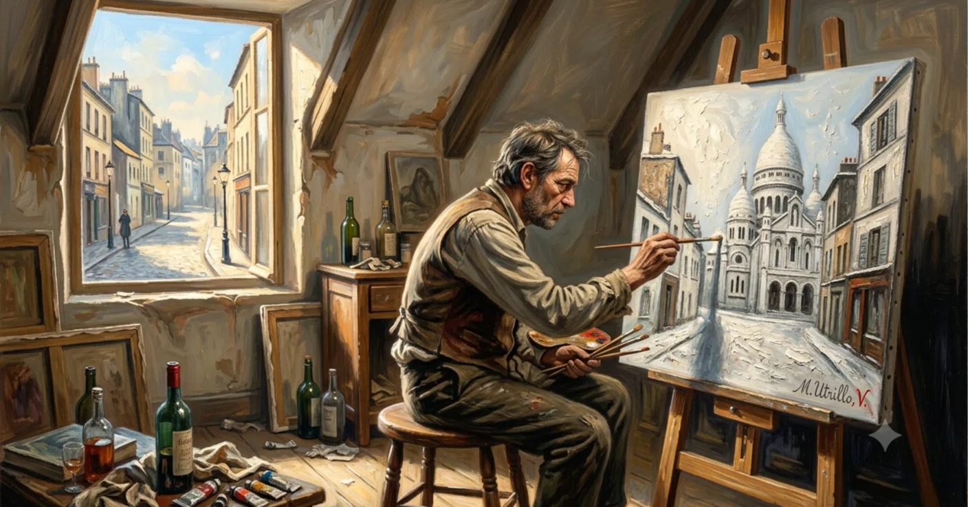 The Melancholy of Montmartre—The Single Character Utrillo Added to