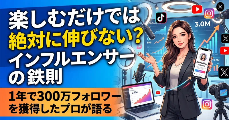 楽しむだけでは絶対に伸びない？1年で300万フォロワーを獲得したプロが語るインフルエンサーの鉄則