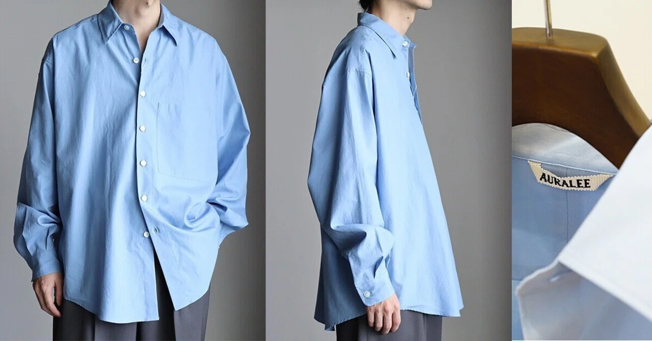 オーラリーの人気シャツ「WASHED FINX TWILL BIG SHIRT」レビュー