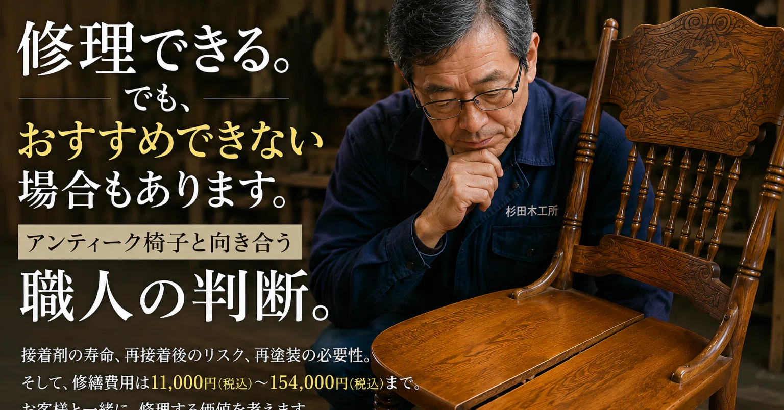 ?修理できる。でも、おすすめできない場合もあります。アンティーク 