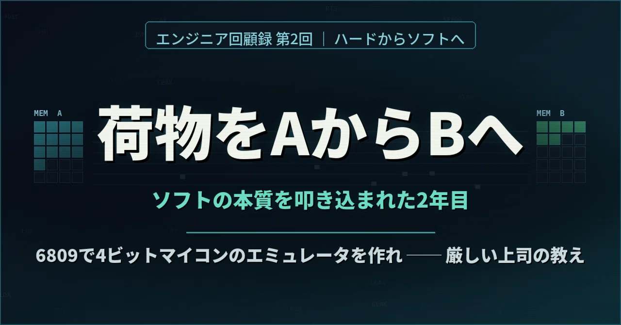 第2回 荷物をAからBへ ── ソフトウェアの本質を叩き込まれた2年目