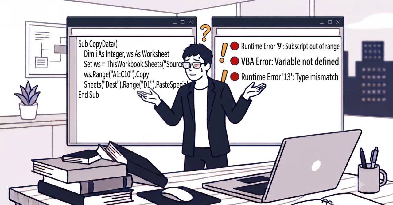 That day when the code I copied and pasted didn't work|Excel効率化の「JIMOVE」 山口