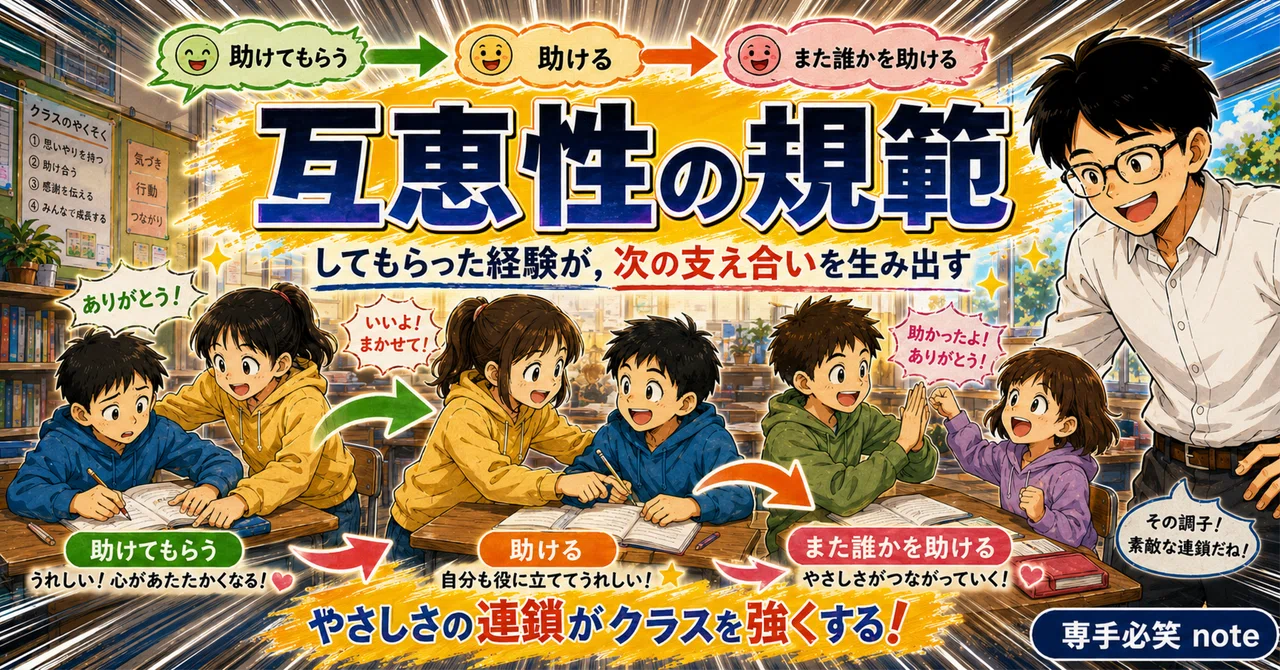 【互恵性の規範】してもらった経験が,次の支え合いを生み出す|「専手必笑」関田聖和