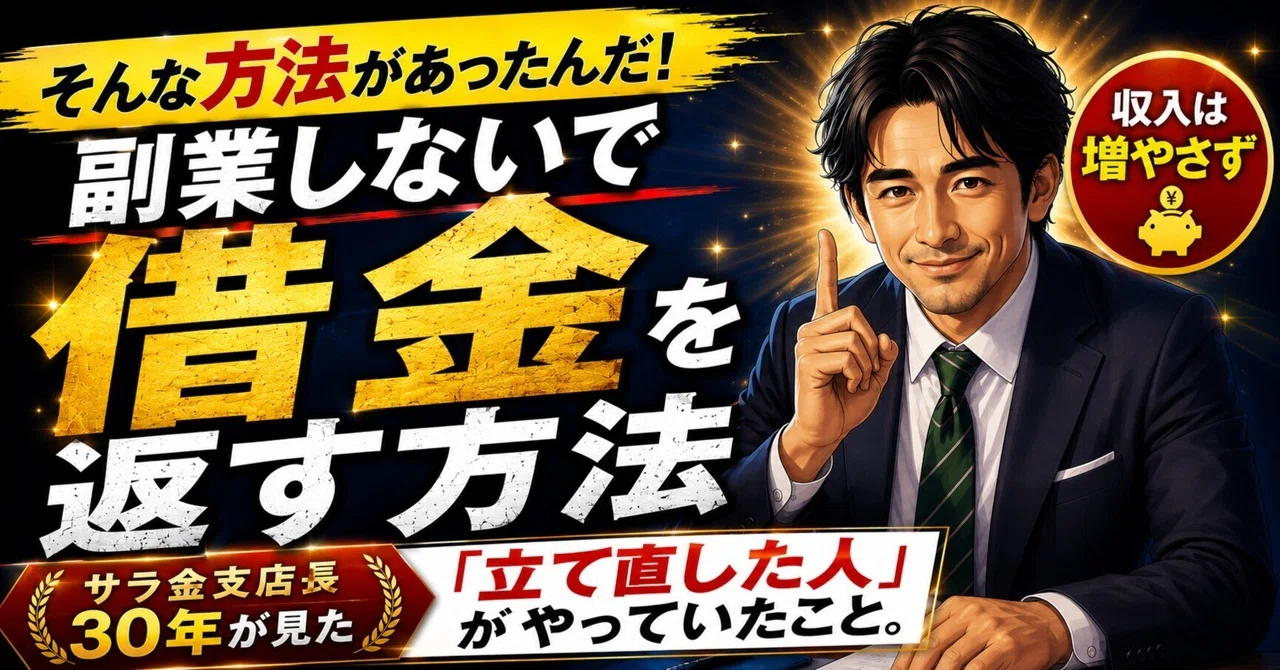 副業しないで借金を返す方法|サラ金支店長30年が見た「立て直した人」がやっていたこと|とあるサラ金支店長の 借金脱出&家計再建