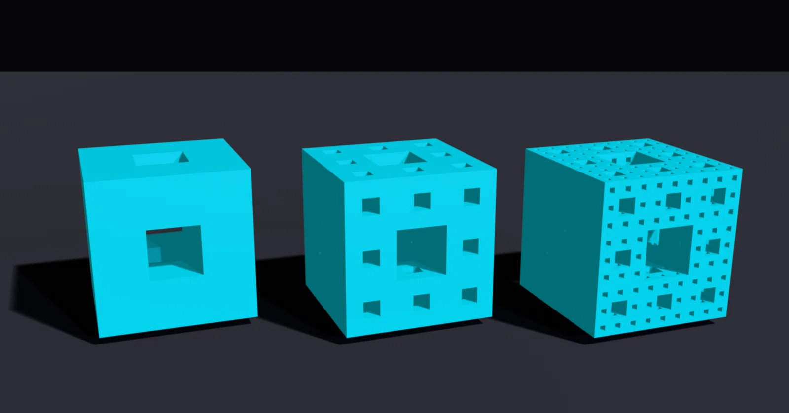 Blender操作ゼロ｜“穴だらけの無限立方体”メンガースポンジを3レベル