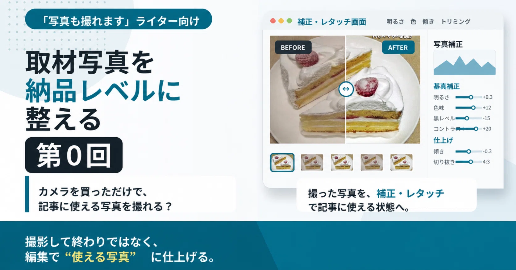 カメラを買っただけで記事に使える写真を撮れる？｜「写真も撮れます 